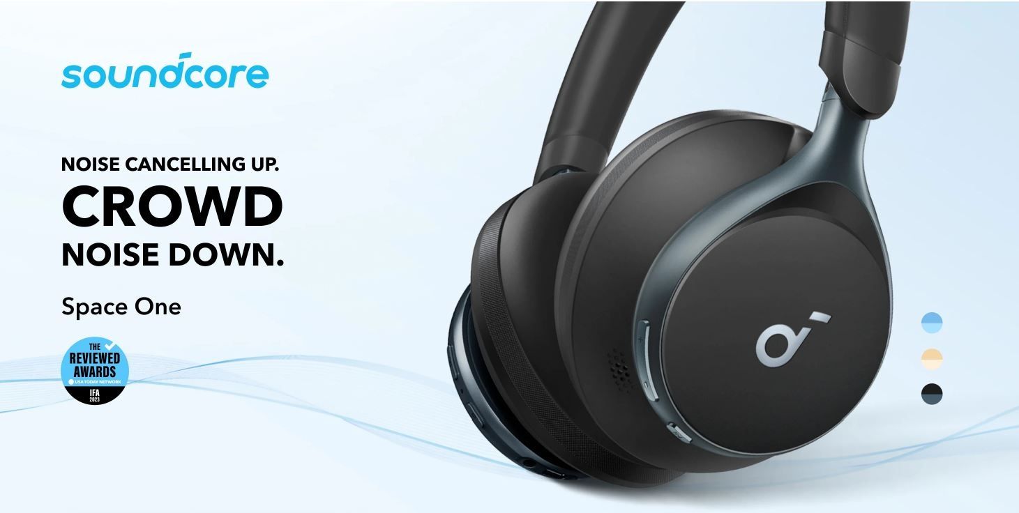 Anker Soundcore Space One ANC Headphones – Black