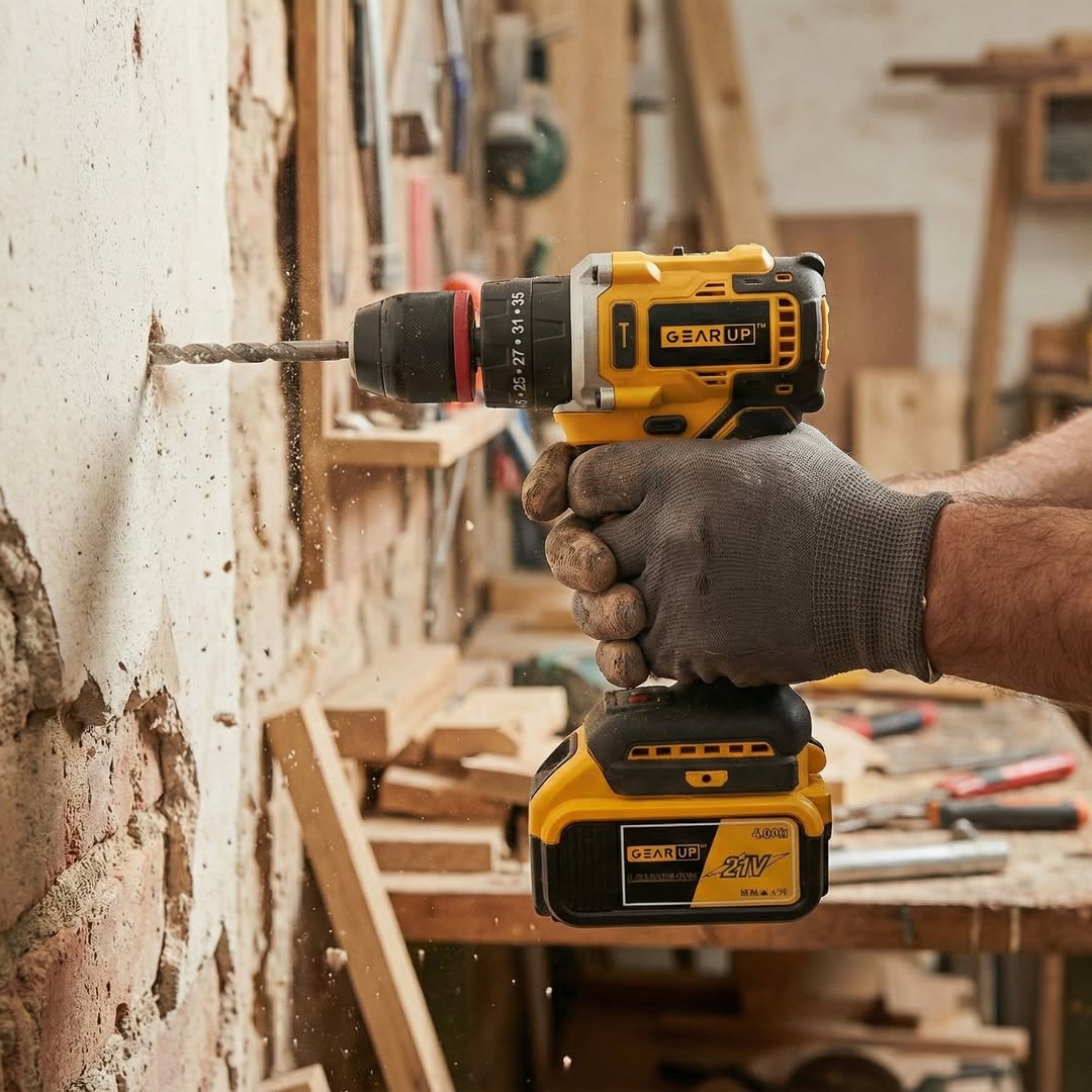 GearUP Cordless Powerful Hand Drill with Brushless Motor