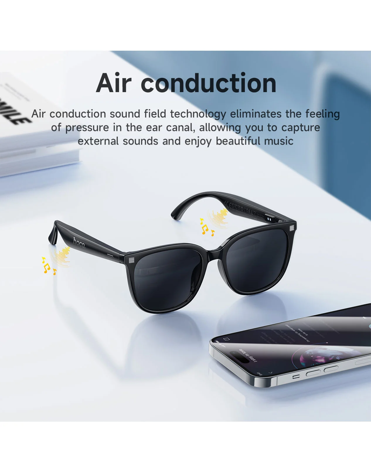 Hoco DI87 Wireless Air Conduction Audio Sunglasses
