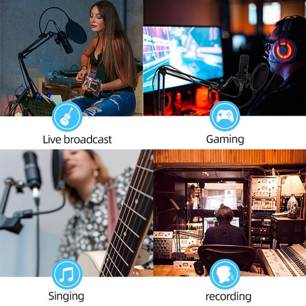 MAONO AU-A03 Condenser Microphone Professional Podcast Studio Microphone Audio 3.5mm Computer Mic for Live Streaming