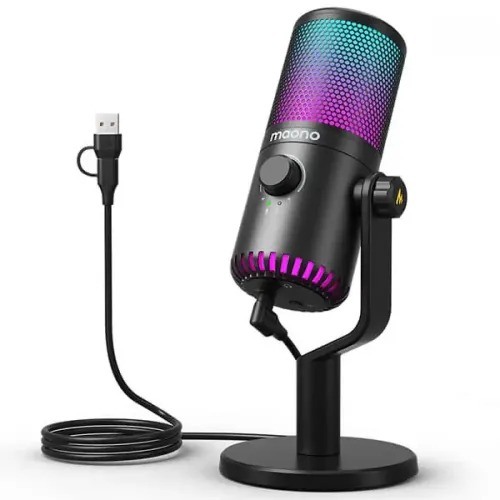 Maono DM30 RGB Programmable USB Condenser Microphone – Black