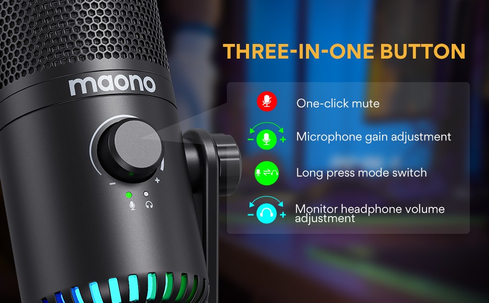 Maono DM30 RGB Programmable USB Condenser Microphone – Black3.jpg