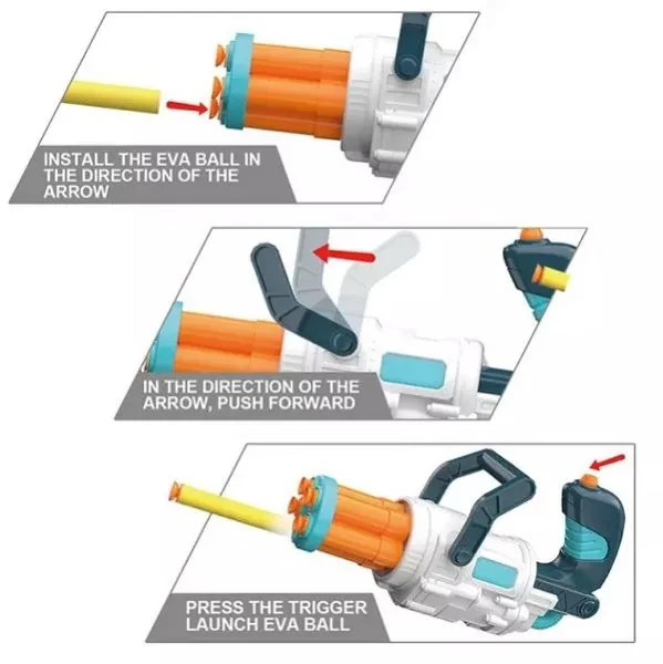 Mini Gatling EVA Air Soft Dart Gun For Kids