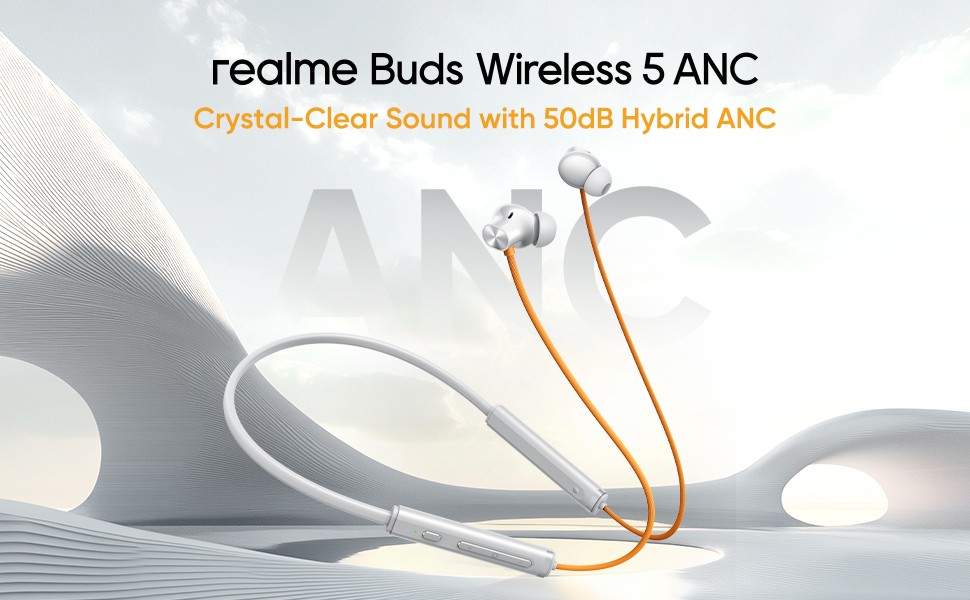 Realme Buds Wireless 5 ANC Neckband Earphone
