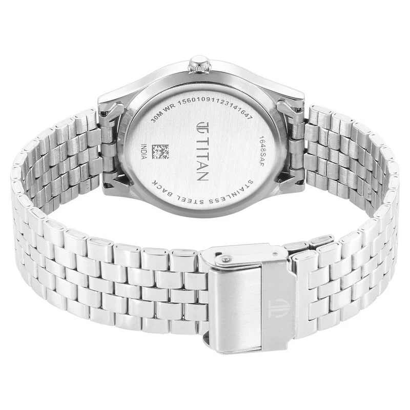 Titan Karishma Zing Quartz 1648SM01 Analog Green Dial Stainless Steel Strap Watch for Men6.webp