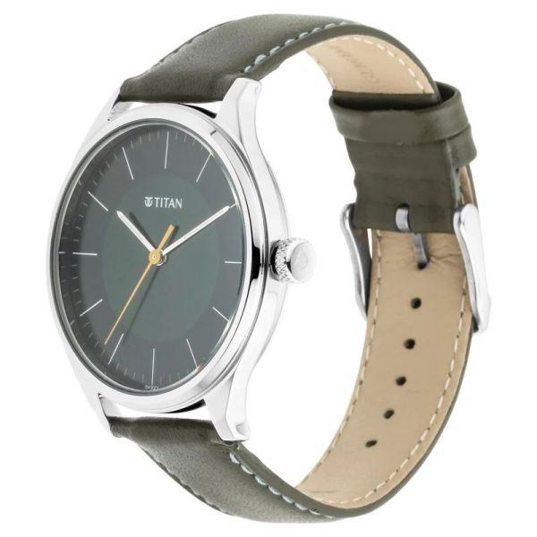 Titan Workwear NP1802SL04 Men's Urban Edge Lustrous Green Dial Leather Watch