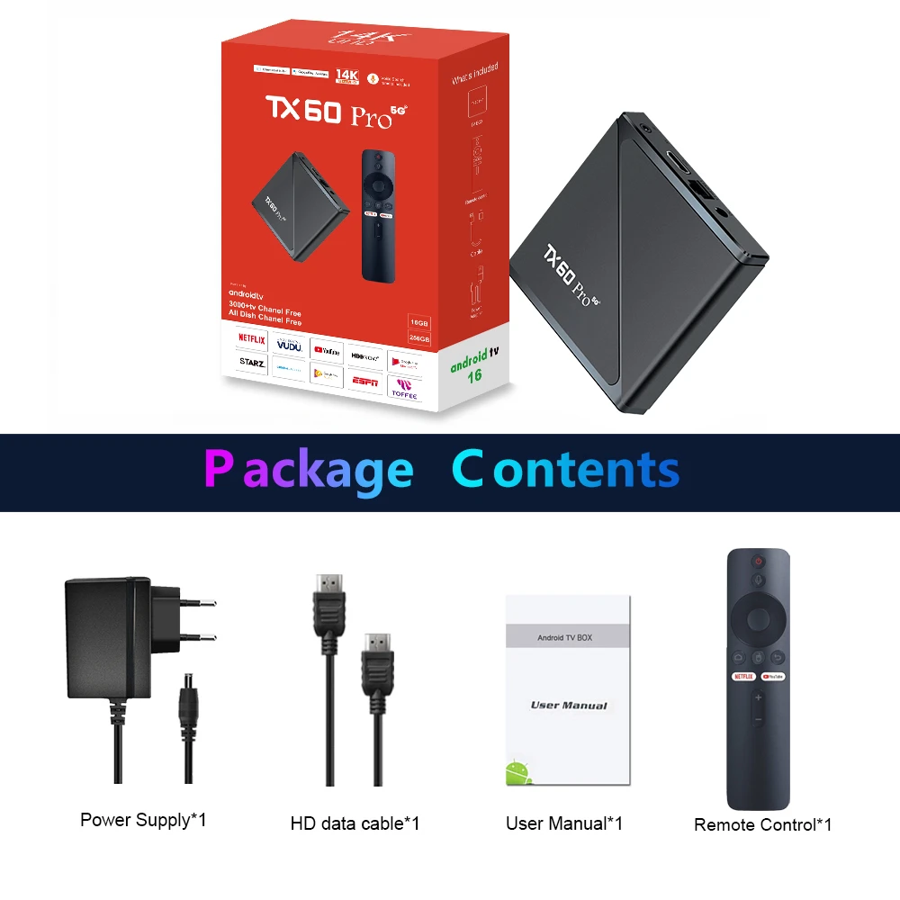 TX60 Pro 24K Ultra HD Smart Android TV Box with Voice Control Remote4.webp