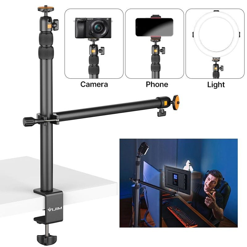 Ulanzi VIJIM-LS02 Camera Desk Mount Stand With Auxiliary Holding Arm