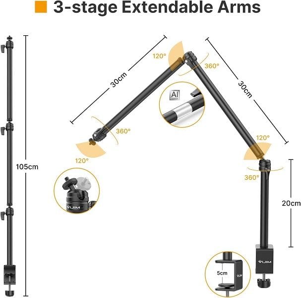 Ulanzi VIJIM LS08 Flexible Arm Professional Live Streaming Stand Equipment
